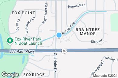 Map image of the property - Burr Oaks Village Apartments