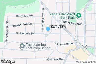 Map image of the property - Room in House on E Ontario Ave SW