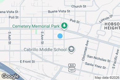 Map image of the property - 1260 E Santa Clara St