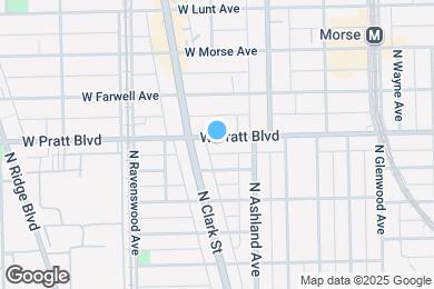 Map image of the property - 1647 W Pratt Blvd