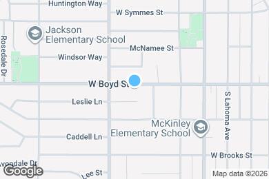 Map image of the property - 1030 W Boyd St