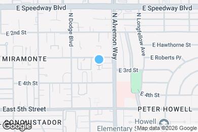Map image of the property - 3830 E 3rd St