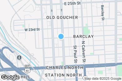 Map image of the property - 2116 N Charles St