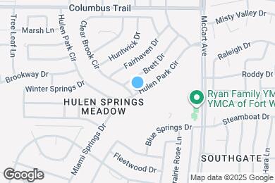 Map image of the property - 3738 Hulen Park Cir