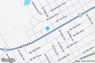 Map image of the property - 2102 W 2nd Ave