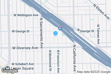 Map image of the property - 2838 N Francisco Ave