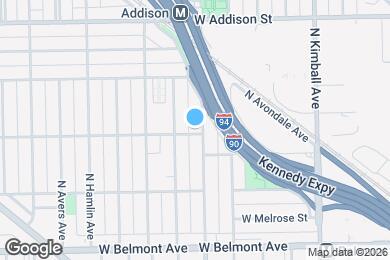 Map image of the property - 3604 W Roscoe St