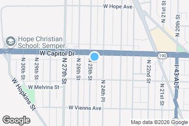 Map image of the property - 3946 N 25th St