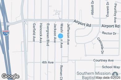 Map image of the property - 6105 Washington Ave