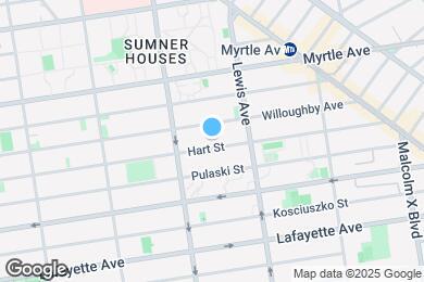 Map image of the property - 2BR 1BA Brownstone On Stuyvesant Heights Bushwick Border