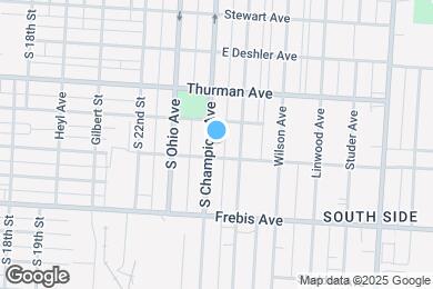 Map image of the property - 1364 S Champion Ave