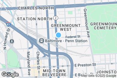 Map image of the property - 1539 N Calvert St