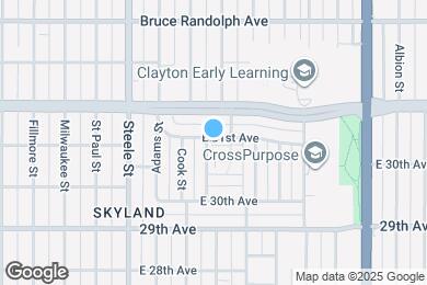 Map image of the property - 3460 E 31st Ave