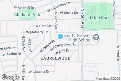 Map image of the property - 7629 W Flower St