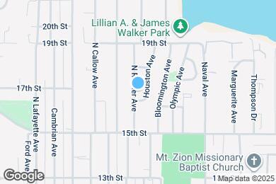 Map image of the property - 1546 N Rainier Ave