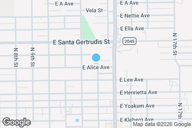 Map image of the property - 832 E Alice Ave