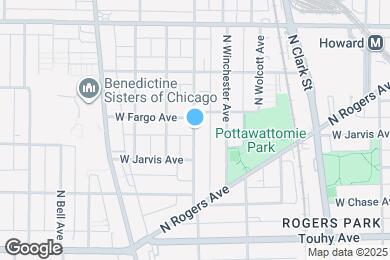 Map image of the property - 7377 N Damen Ave