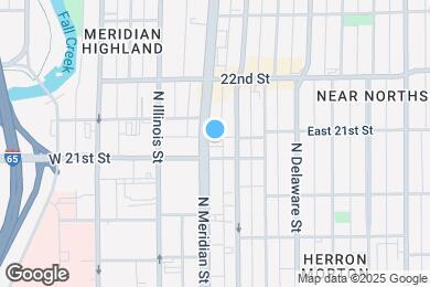 Map image of the property - 2105 N Meridian St