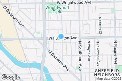 Map image of the property - 1501 W Fullerton Ave