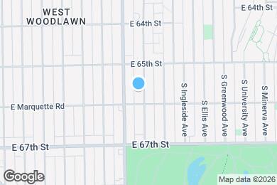 Map image of the property - 6540 S Maryland Ave