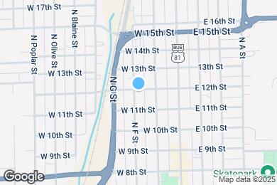 Map image of the property - 623 N F St