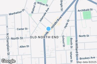 Map image of the property - 180 N Winooski Ave