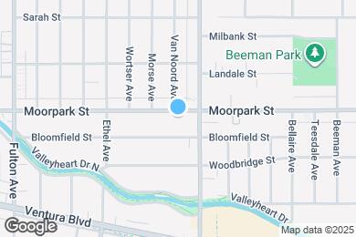 Map image of the property - 12928 Moorpark St
