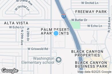 Map image of the property - Desert Lakes Apartments