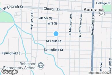 Map image of the property - 725 S Washington Ave