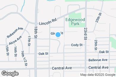 Map image of the property - 1928 North Oak St