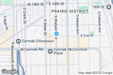 Map image of the property - 2107 S Wabash Ave