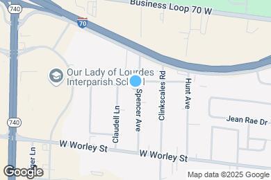 Map image of the property - 807 Spencer Ave