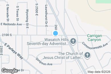 Map image of the property - 2590 E 2100 S