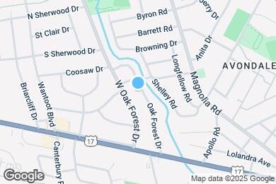 Map image of the property - 29 Oak Forest Dr