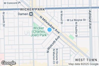 Map image of the property - 1401 N Wicker Park Ave