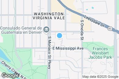 Map image of the property - 1050 S Monaco St Pkwy