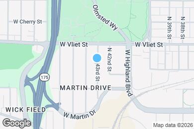 Map image of the property - 1271 N 43rd St