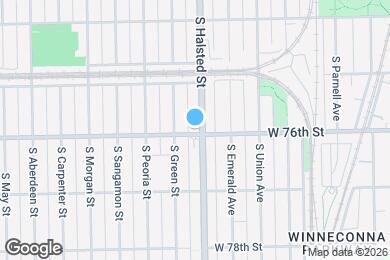 Map image of the property - 808 W 76th St 7542-52 S Halsted Chicago, IL 60620