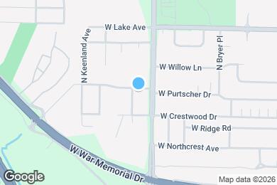 Map image of the property - 1316 W West Aire Ave