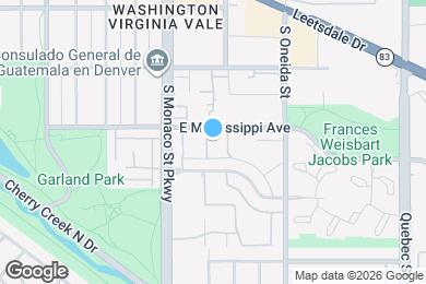 Map image of the property - 6620 E Mississippi Ave