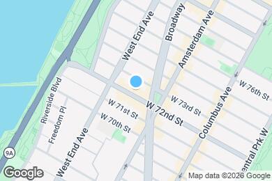 Map image of the property - 201 W 72nd St