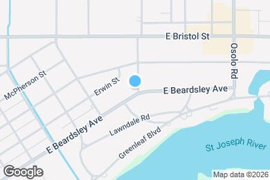 Map image of the property - 1622 E Beardsley Ave