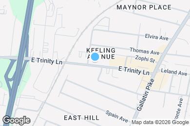 Map image of the property - 1027 E Trinity Ln