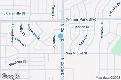 Map image of the property - 1330 N Circle Dr