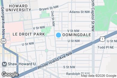 Map image of the property - 155 U St NW