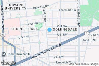 Map image of the property - Spacious & sleek LeDroit Park apartment near wine bars & parks