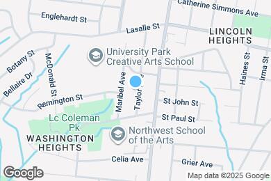 Map image of the property - 1705 Taylor Ave