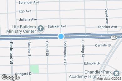 Map image of the property - 16494 E 8 Mile Rd