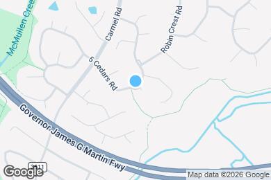 Map image of the property - 11501 Five Cedars Rd