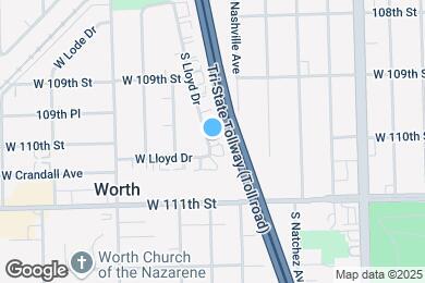 Map image of the property - 11005 S Lloyd Dr